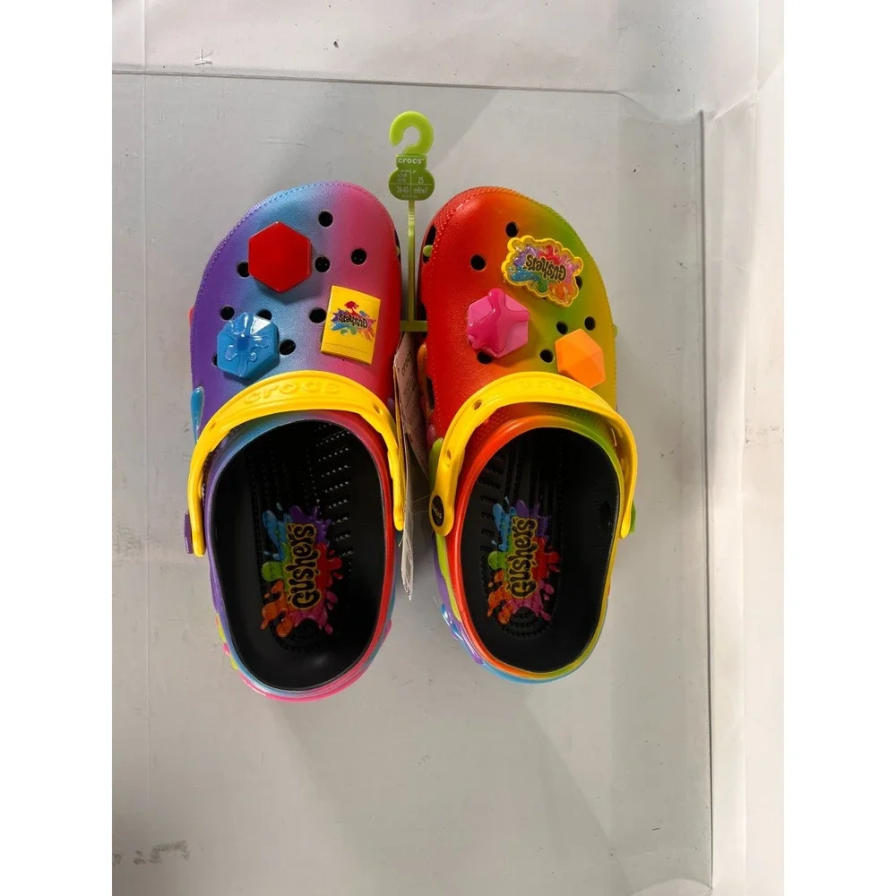 CROCS‎ Gushers Classic Clog 211487 with Jibbitz Unisex Men's 7 Womens 9